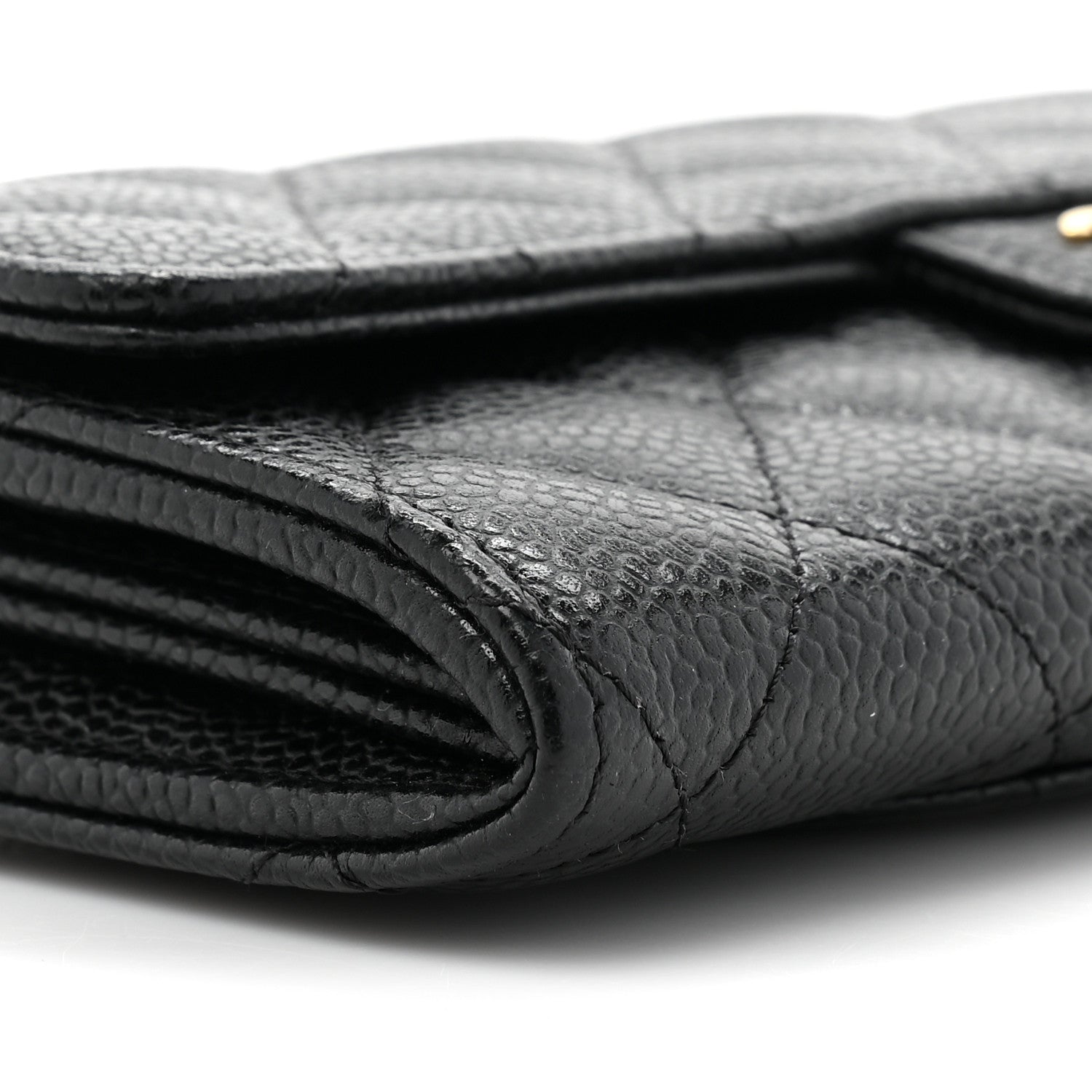 Chanel Caviar Quilted Large Gusset Flap Wallet Black 13 of 14
