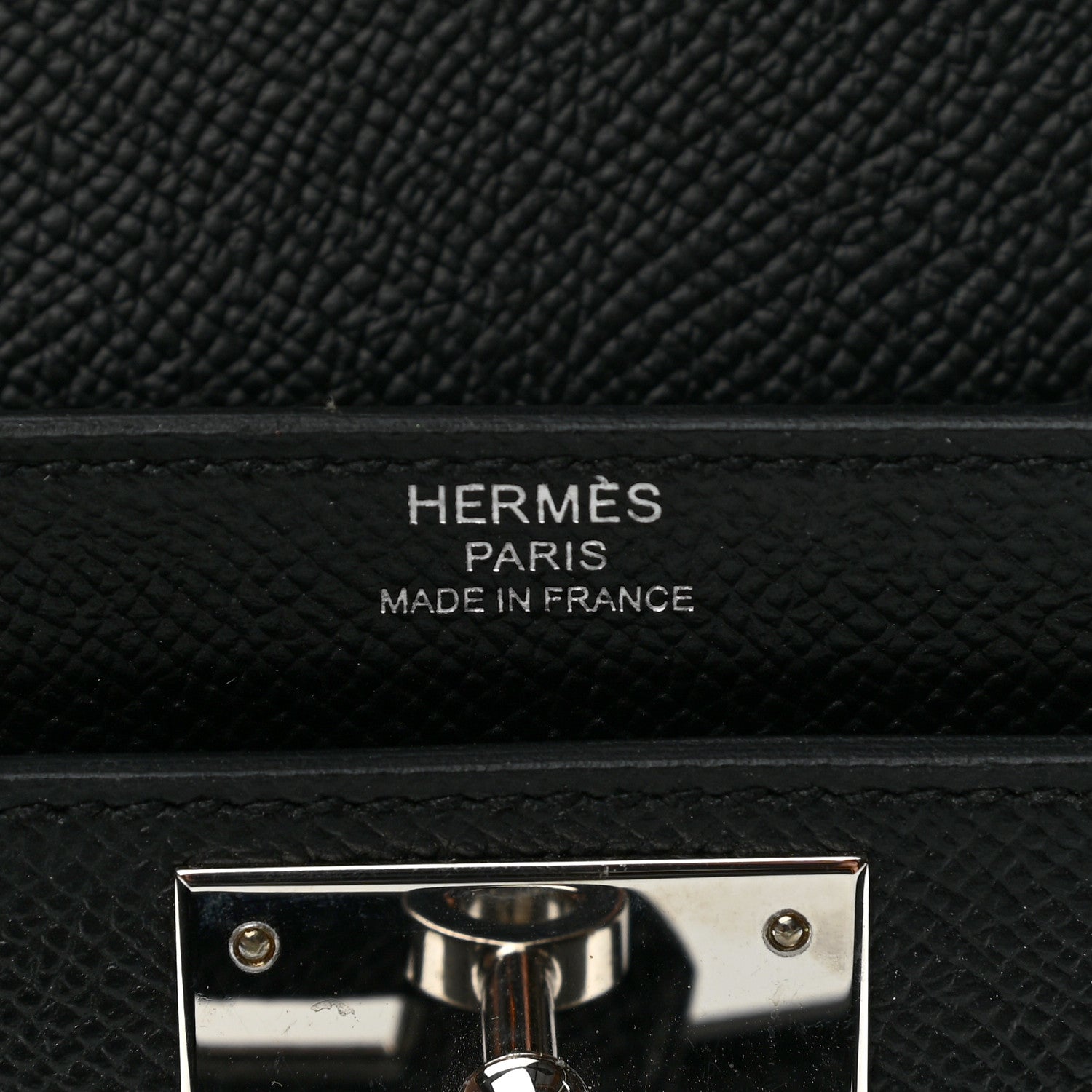 Hermes Epsom Kelly Depeches 25 Pouch Black 6 of 12