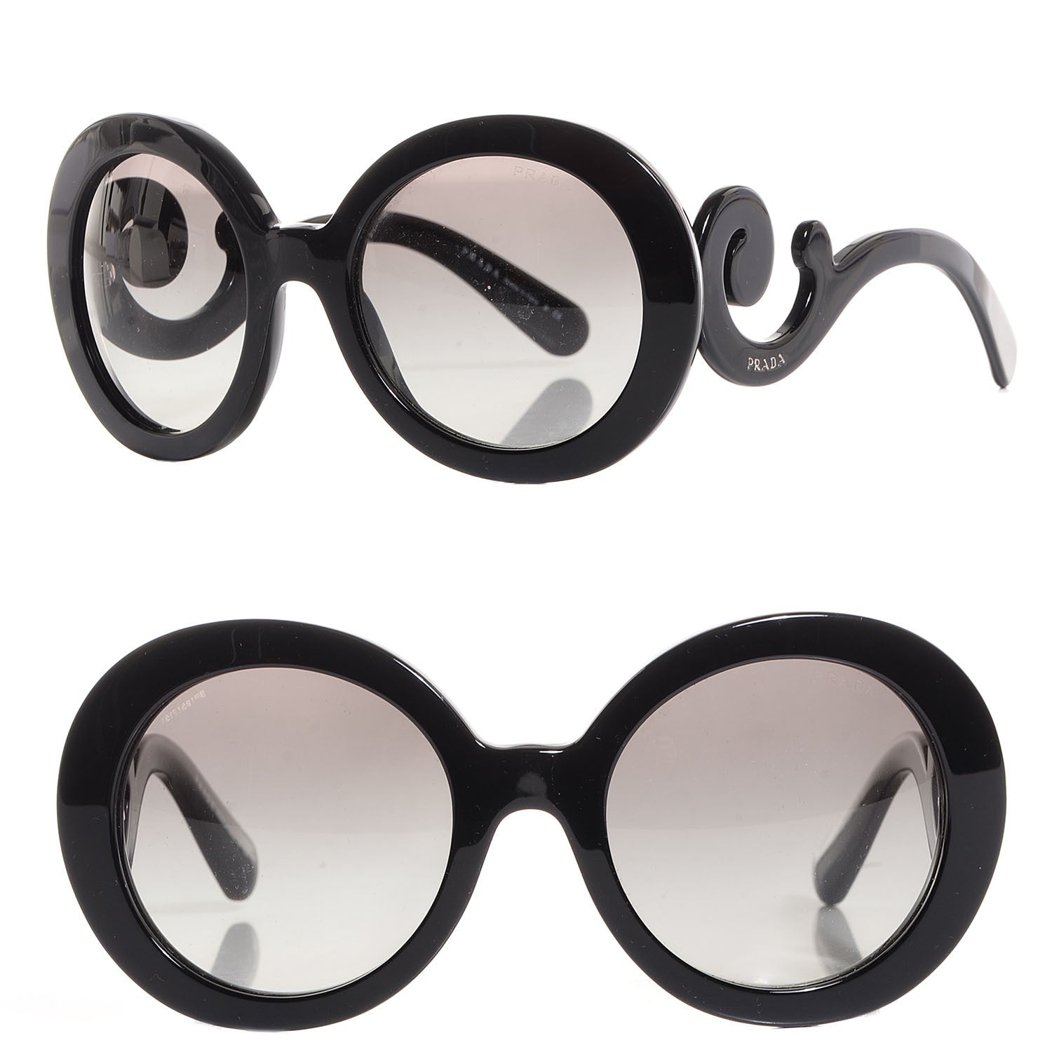 Prada Baroque Sunglasses SPR27N Black 1 of 6