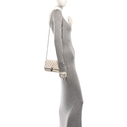 Bulgari Iridescent Calfskin Matelasse Serpenti Cabochon Shoulder Bag White 2 of 11