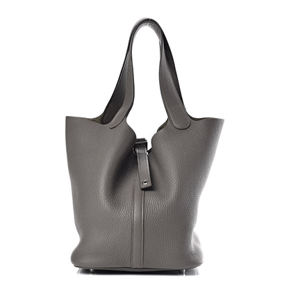 Hermes Taurillon Clemence Picotin Lock 22 MM Etain 1 of 9