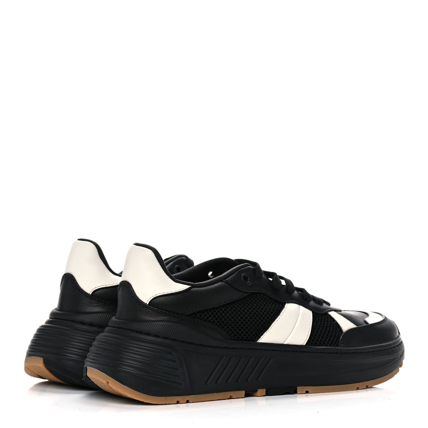 Calfskin Technical Mesh Speedster Sneakers 41 Black