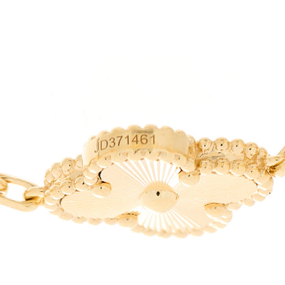 Van Cleef & Arpels 18K Yellow Gold 5 Motifs Guilloche Vintage Alhambra Bracelet 4 of 5