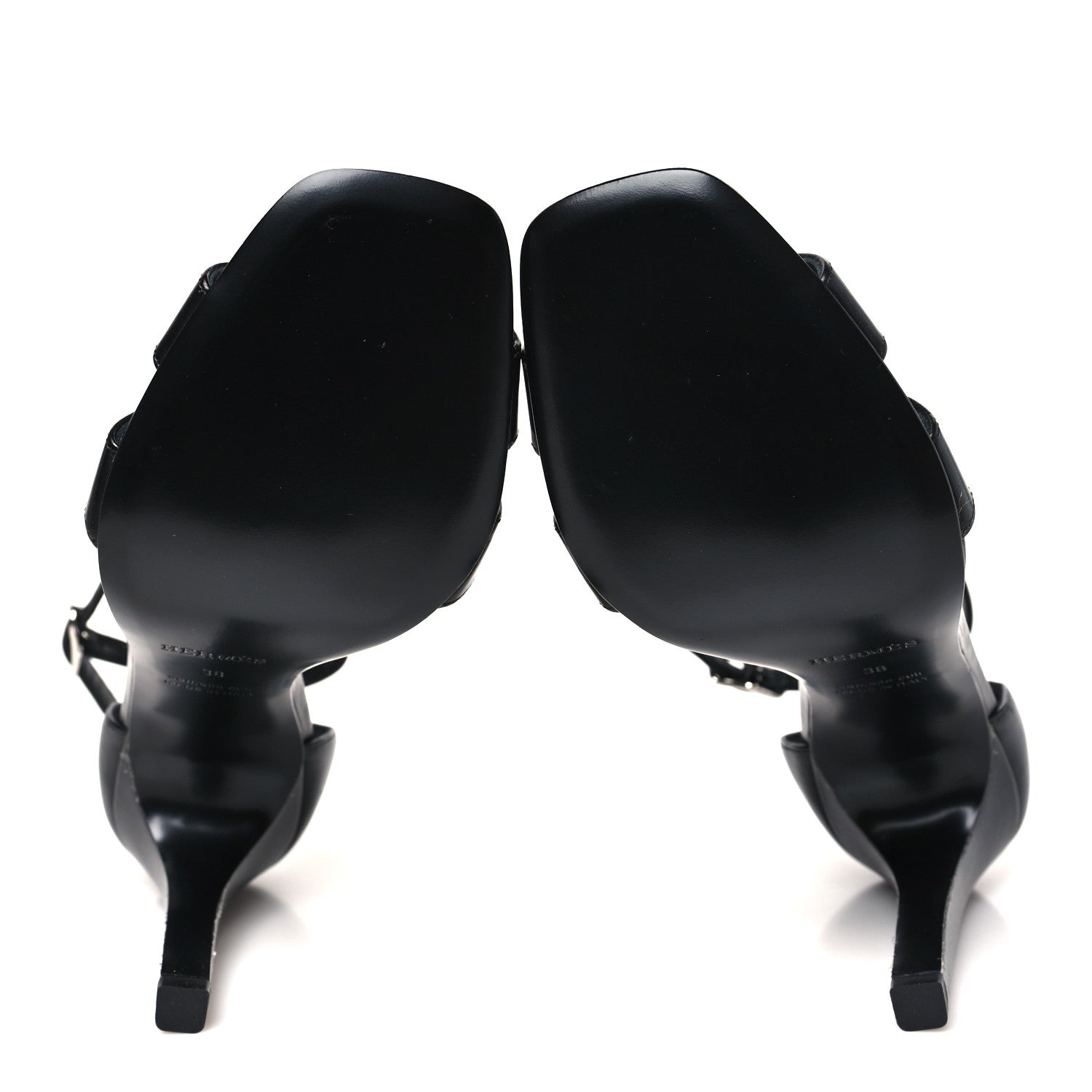 Hermes Calfskin Joy 105 Sandals 38.5 Black 6 of 9