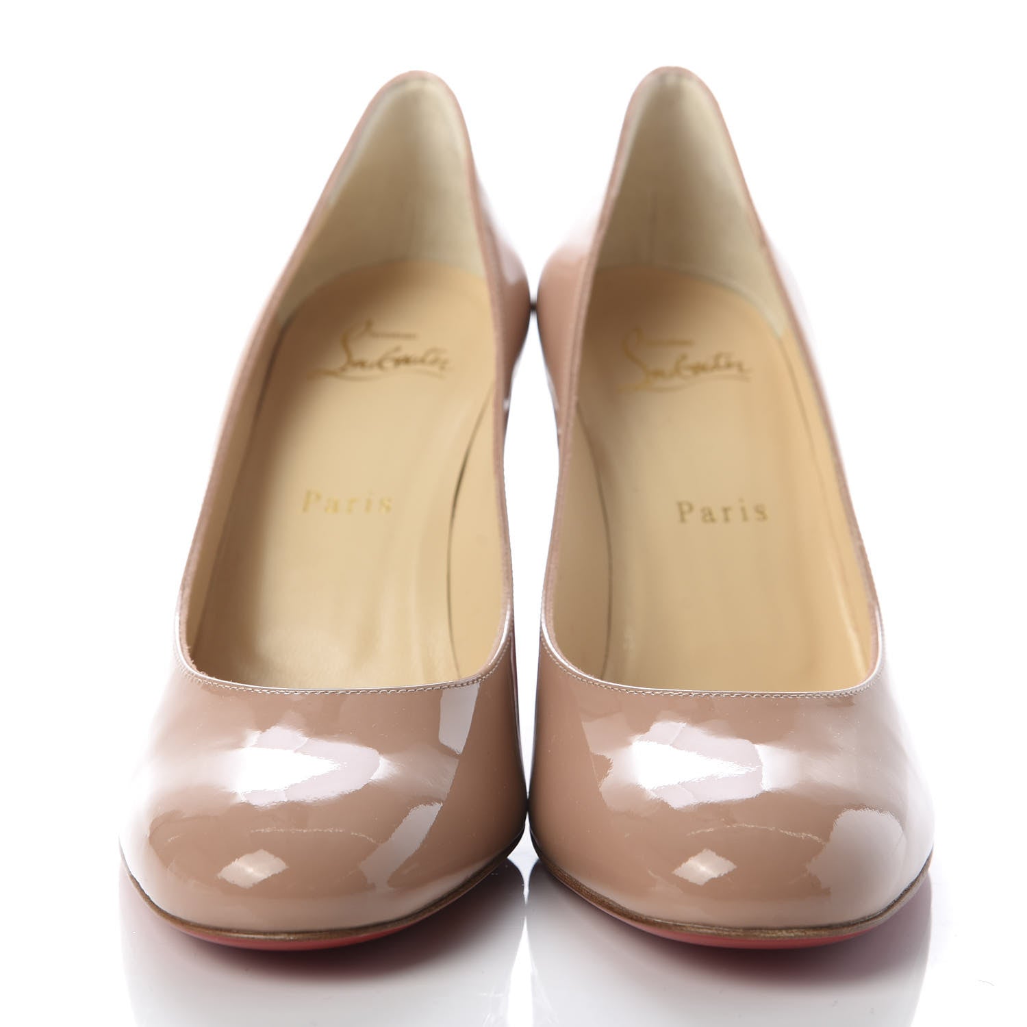 Christian Louboutin Patent Baobab 85 Pumps 38 Nude 2 of 9