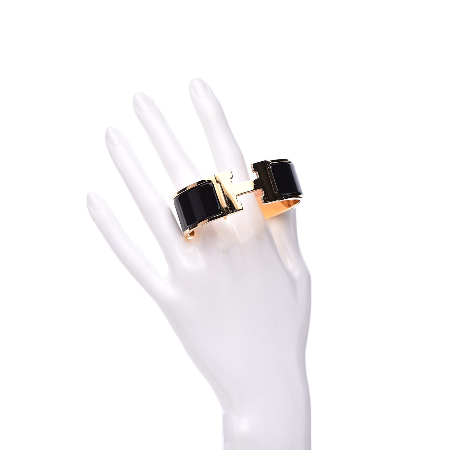 Enamel Wide Clic Clac H Bracelet PM Black