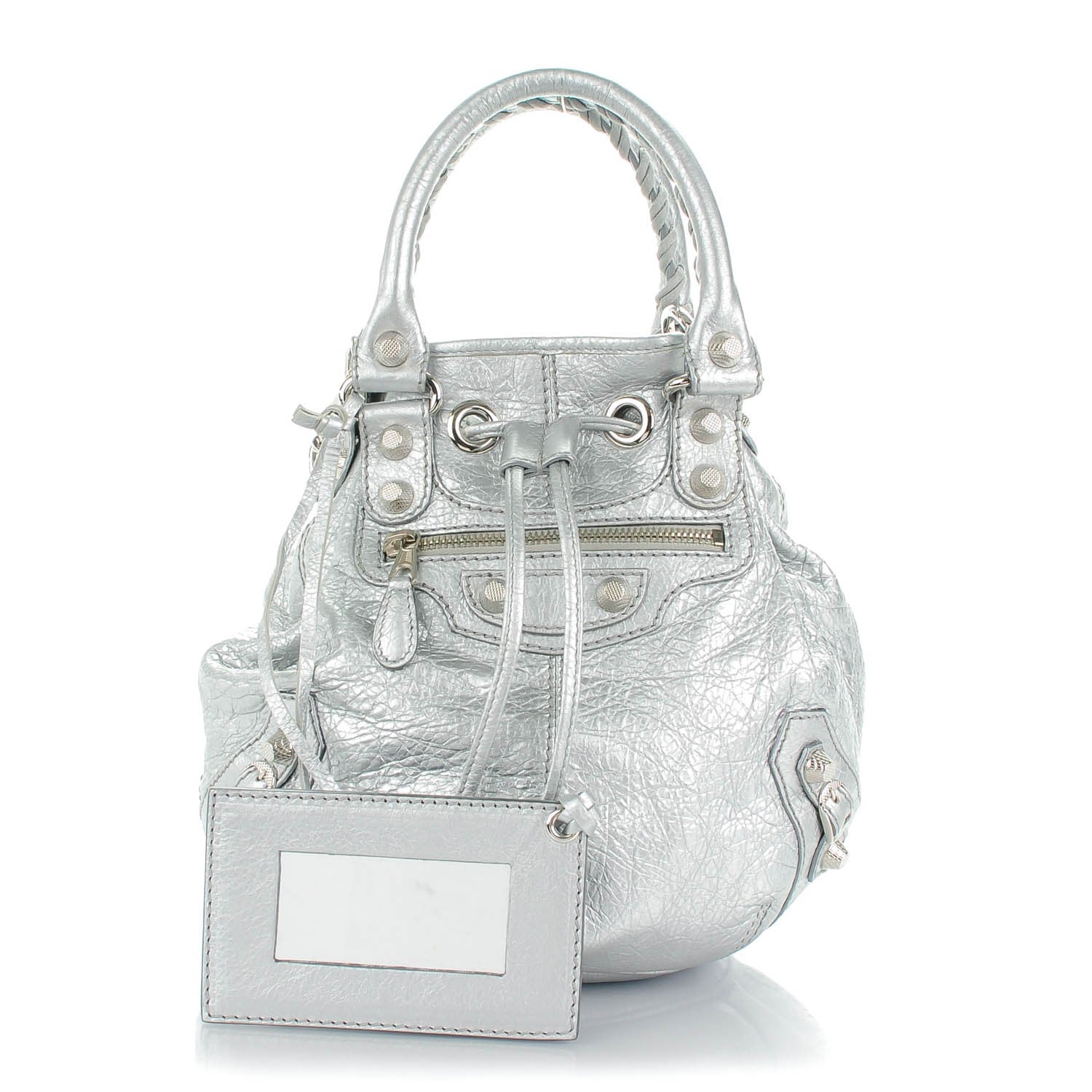 Balenciaga Agneau Giant 12 Silver Hardware Mini Pompon Gris Aluminum 1 of 7