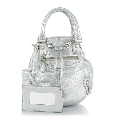 Balenciaga Agneau Giant 12 Silver Hardware Mini Pompon Gris Aluminum 1 of 7