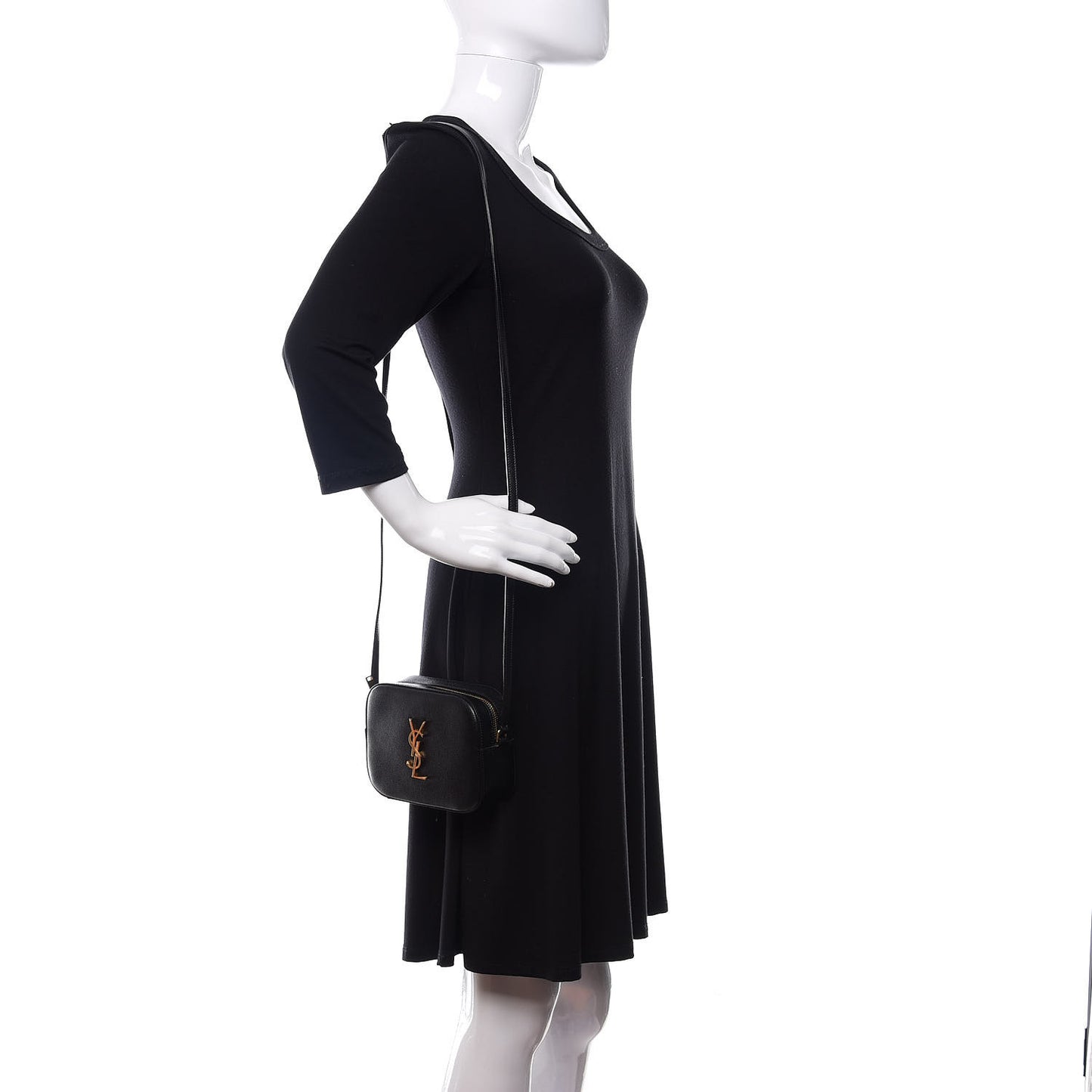 Grain De Poudre Small Classic Monogram Camera Bag Black