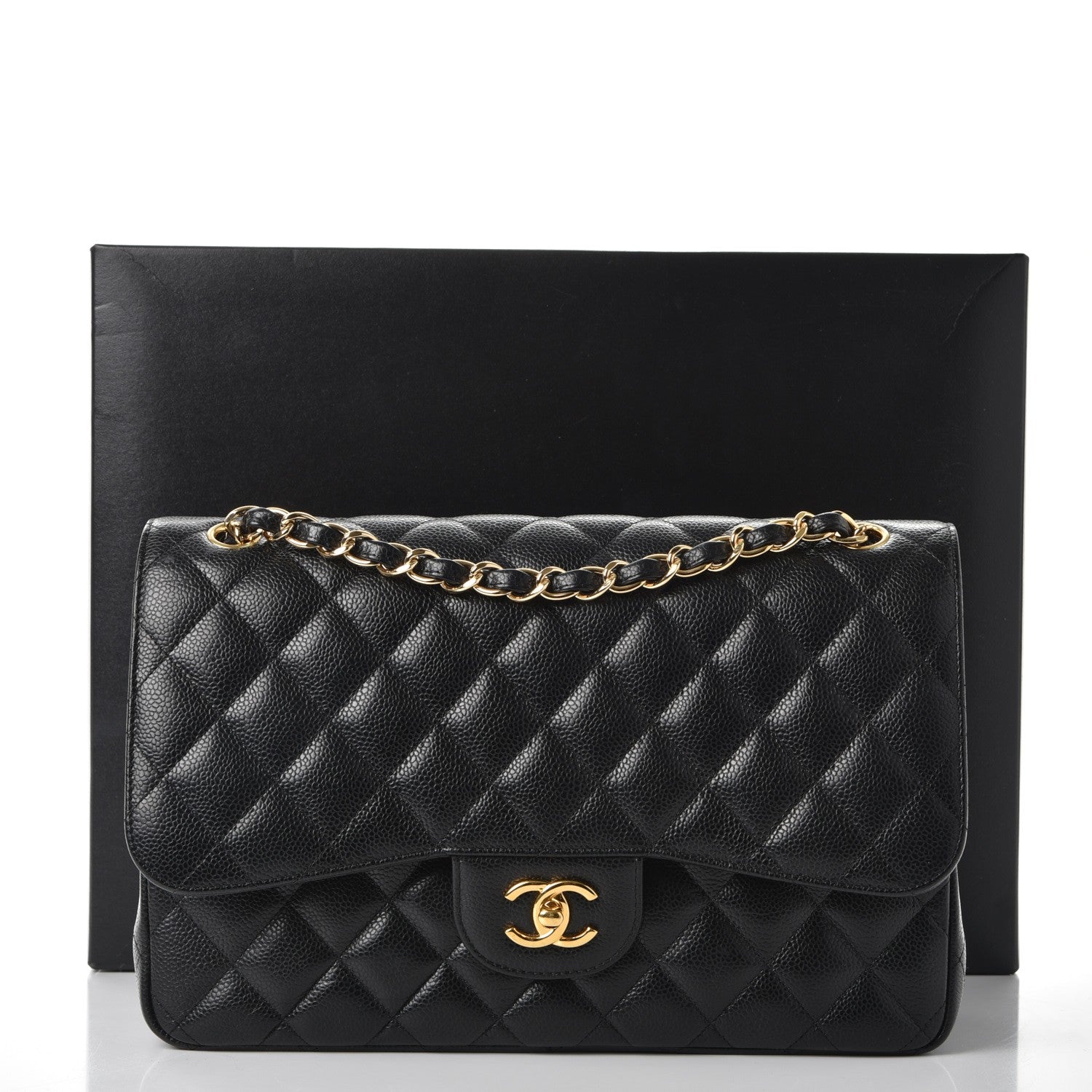 Chanel Caviar Quilted Jumbo Double Flap Black 10 of 10