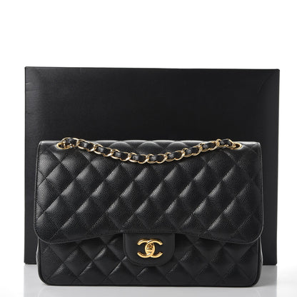 Chanel Caviar Quilted Jumbo Double Flap Black 10 of 10