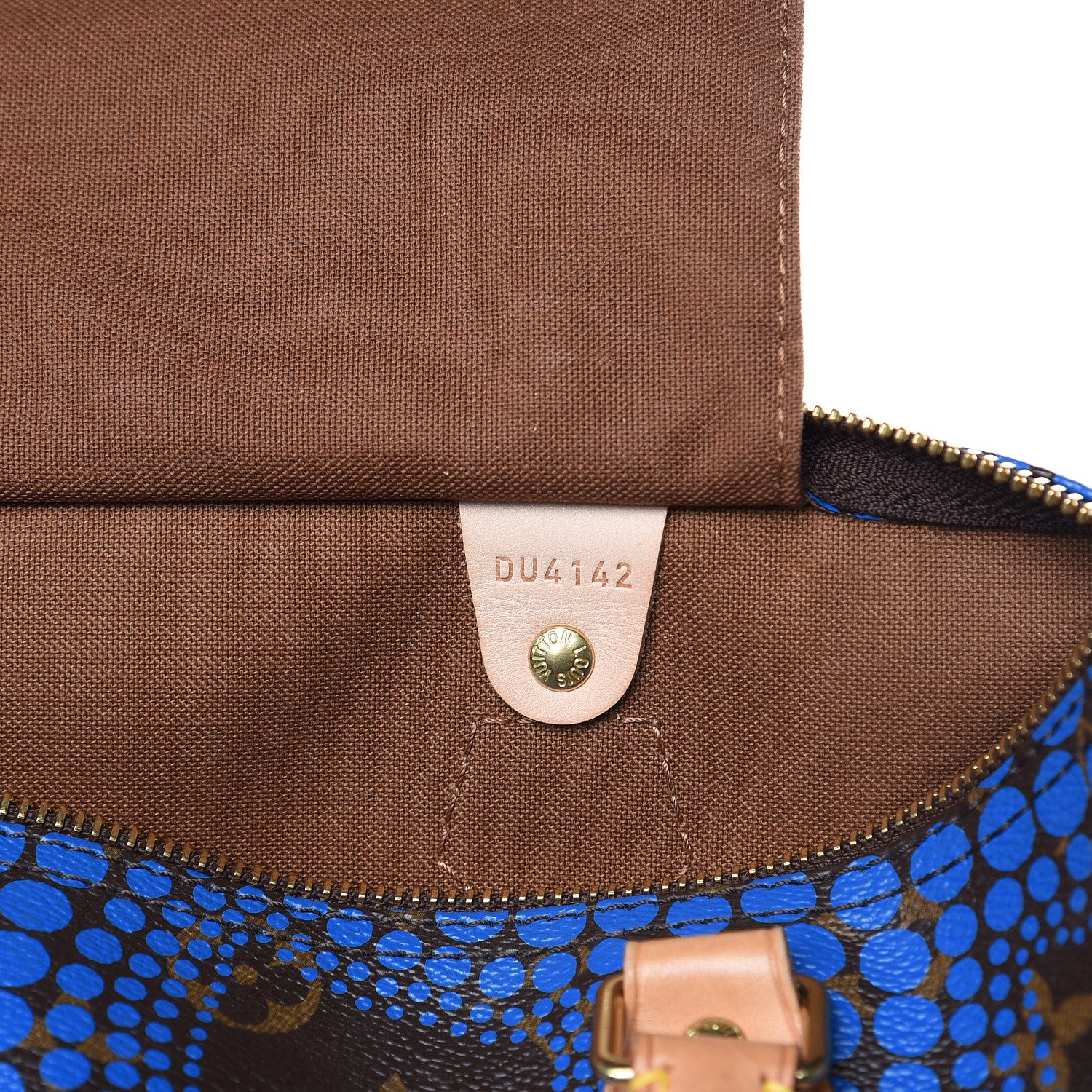 Louis Vuitton Monogram Kusama Town Speedy 30 Blue 7 of 17