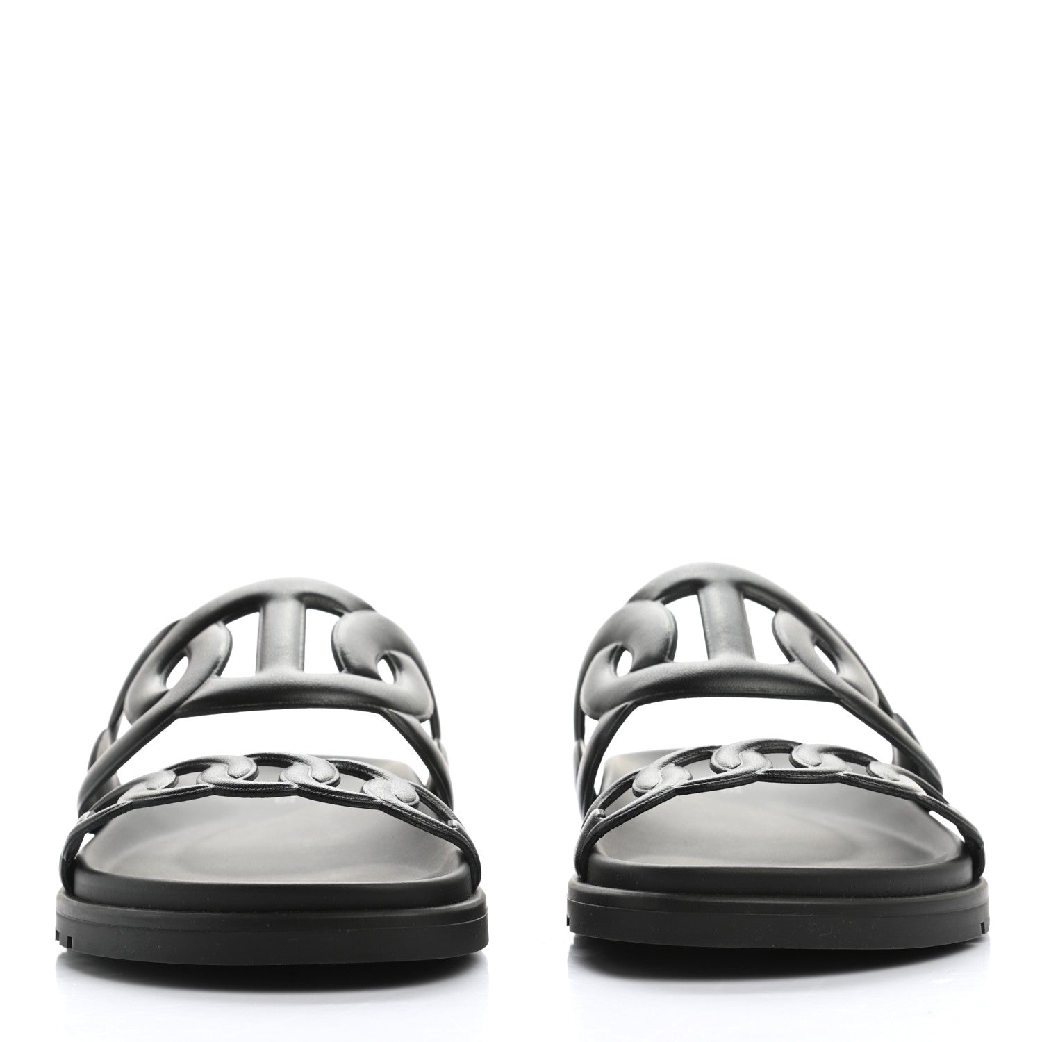 Hermes Nappa Extra Sandals 36 Black 2 of 10