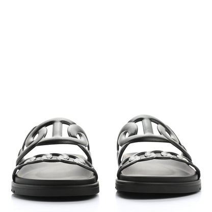 Hermes Nappa Extra Sandals 36 Black 2 of 10