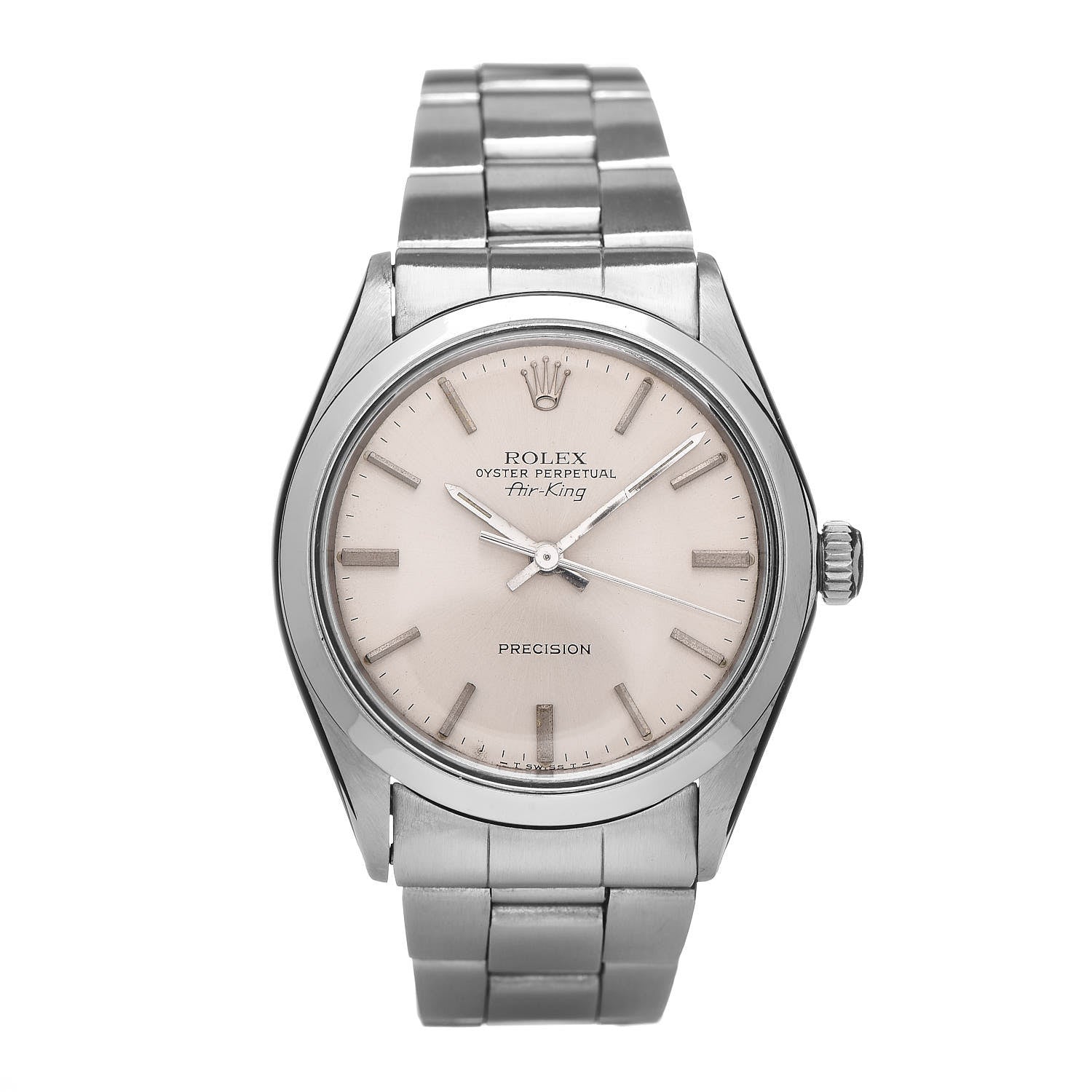 Rolex Stainless Steel 34mm Oyster Perpetual Air-King Super Precision Watch Silver 5500 1 of 6