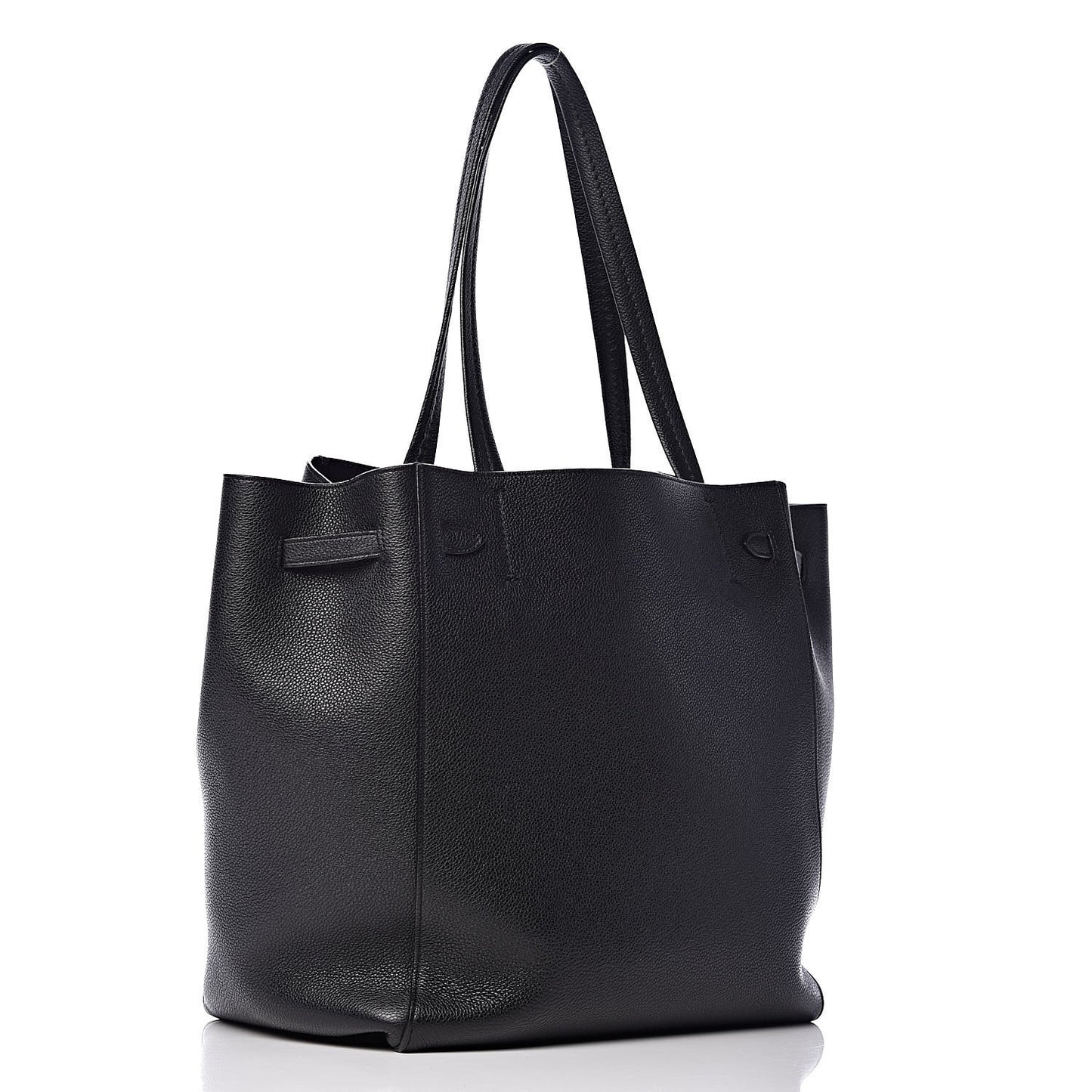 Soft Grained Calfskin Small Belt Cabas Phantom Black