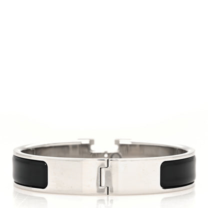Hermes Enamel Narrow Clic Clac H Bracelet PM Black 3 of 5
