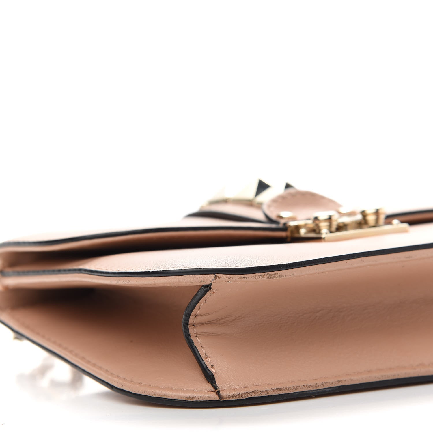 Valentino Garavani Vitello Small Glam Lock Rockstud Flap Skin Sorbet 7 of 12