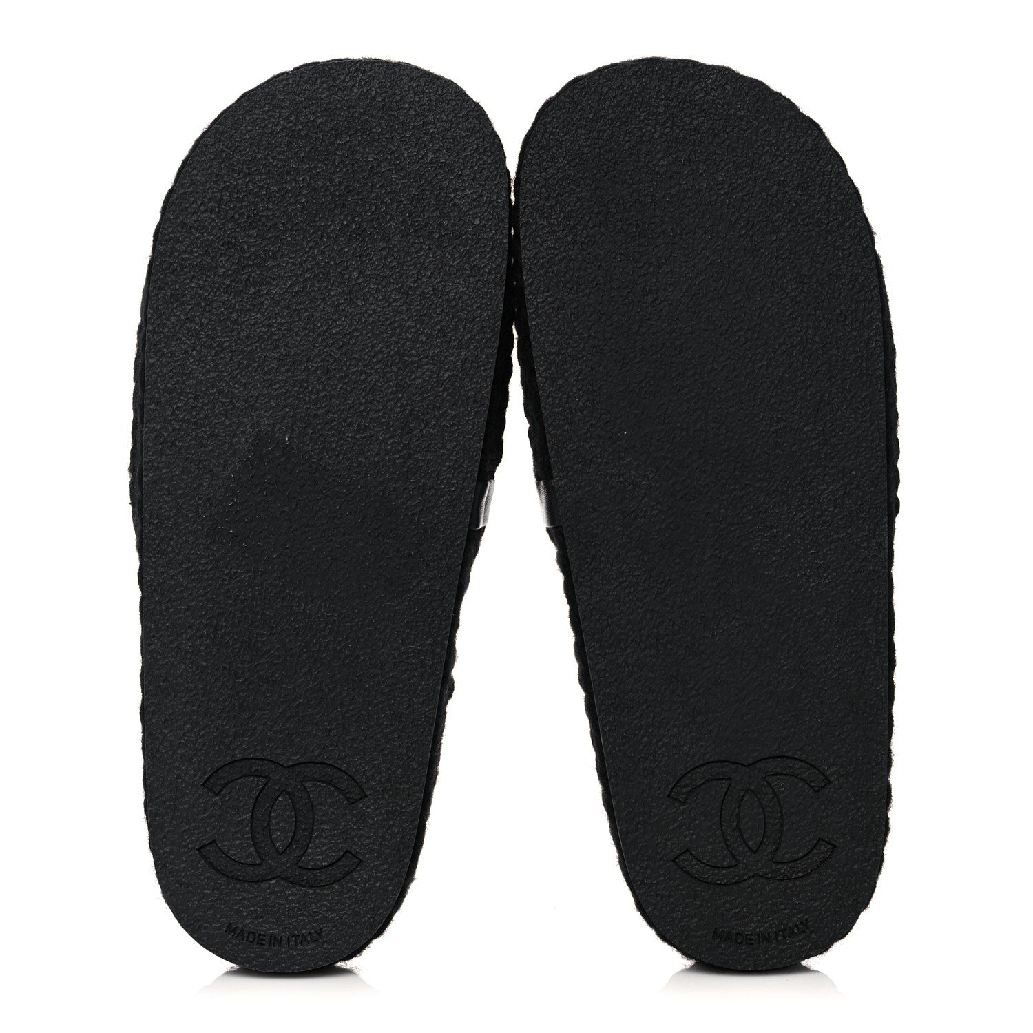 Chanel Braided Knit CC Mules 38 Black Gold 5 of 9