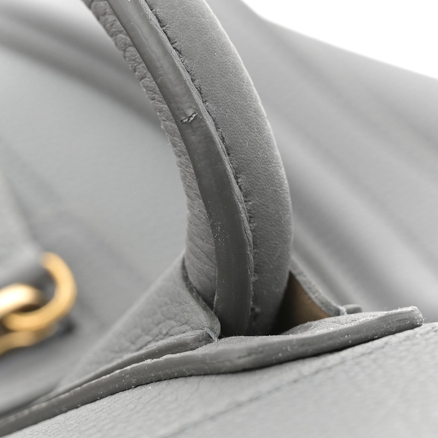 Baby Drummed Calfskin Micro Luggage Kohl