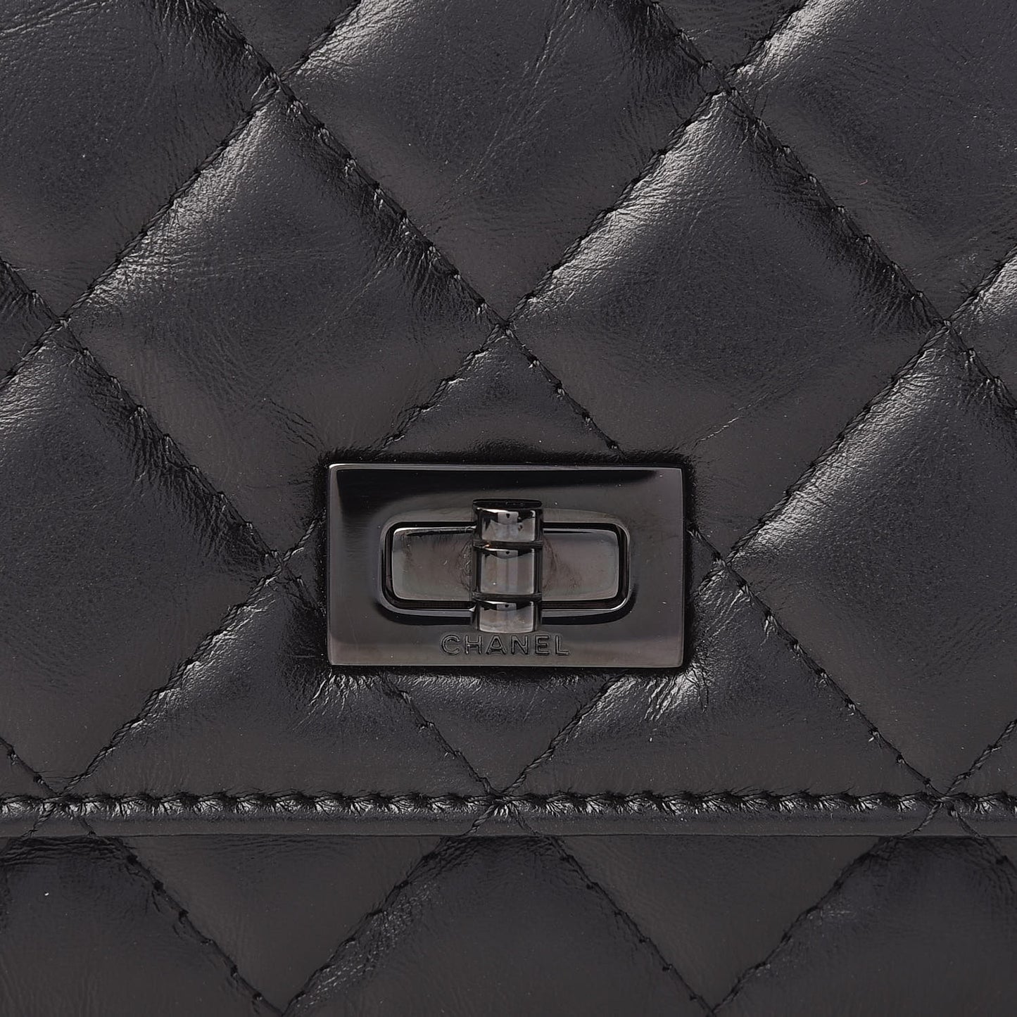 Aged Calfskin Quilted Reissue Wallet On Chain WOC So Black