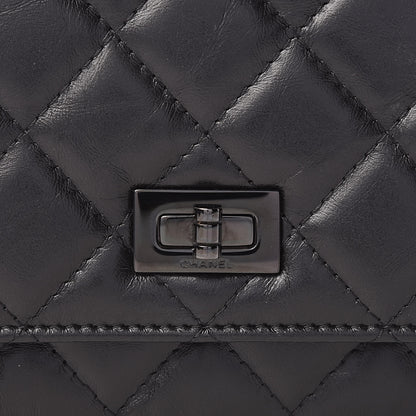 Chanel Aged Calfskin Quilted Reissue Wallet On Chain WOC So Black 9 of 12