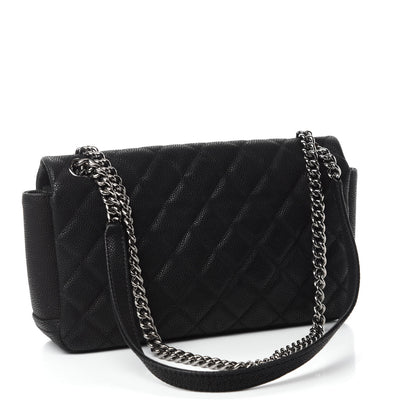 Chanel Iridescent Caviar Quilted Medium Lady Pearly Flap Black 3 of 12