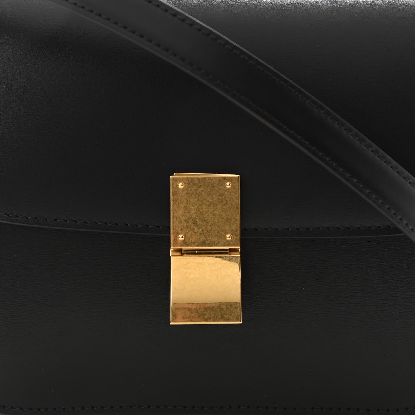 Box Calfskin Teen Classic Box Flap Bag Black