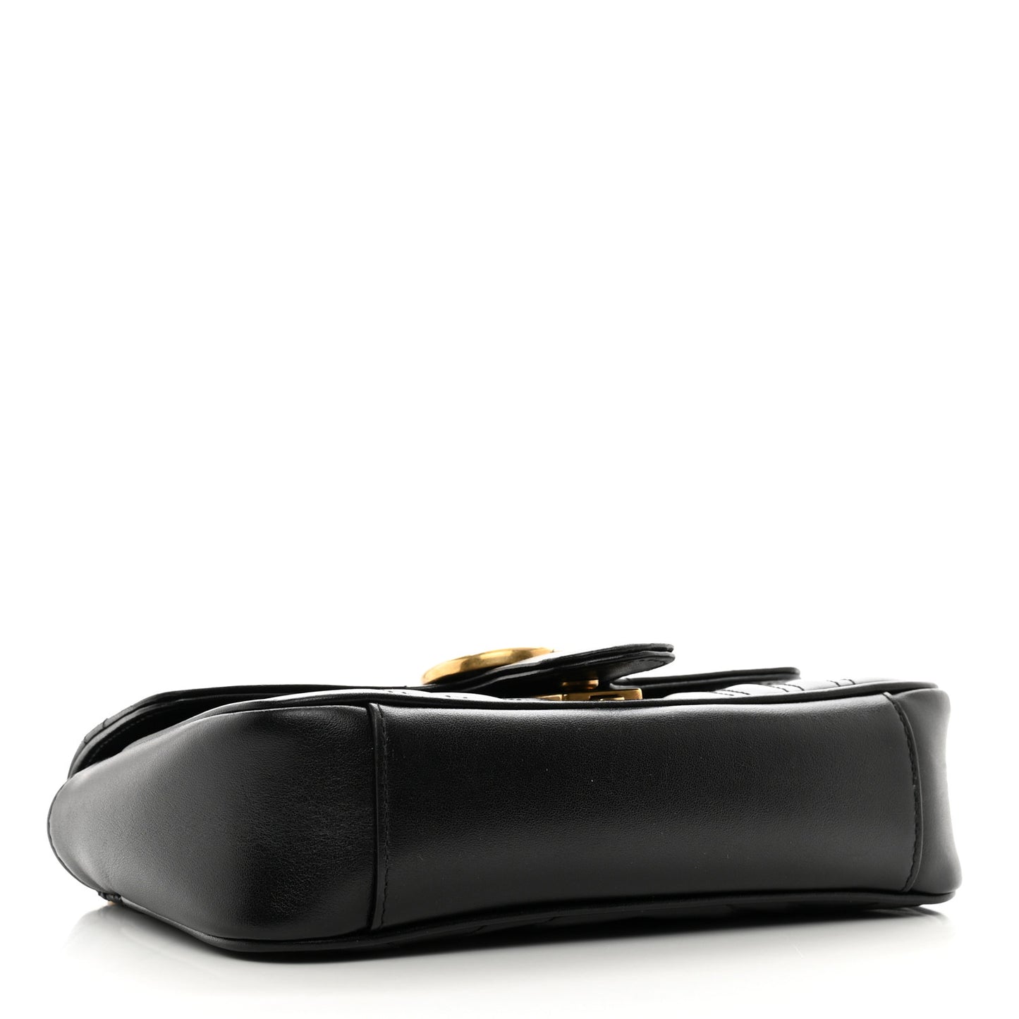 Calfskin Matelasse Mini GG Marmont Shoulder Bag Black