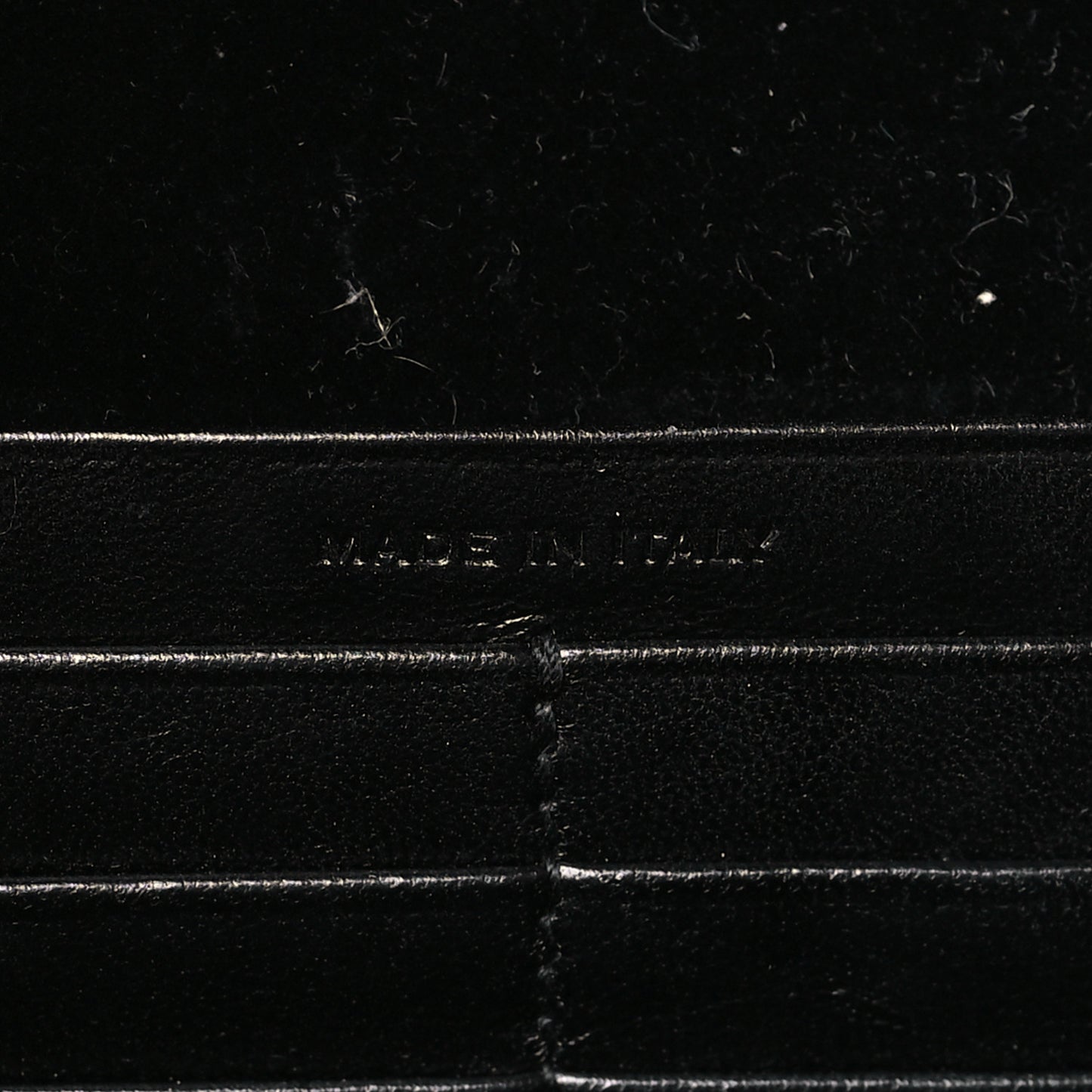 Suede Embroidered Birds Monogram Chain Wallet Black