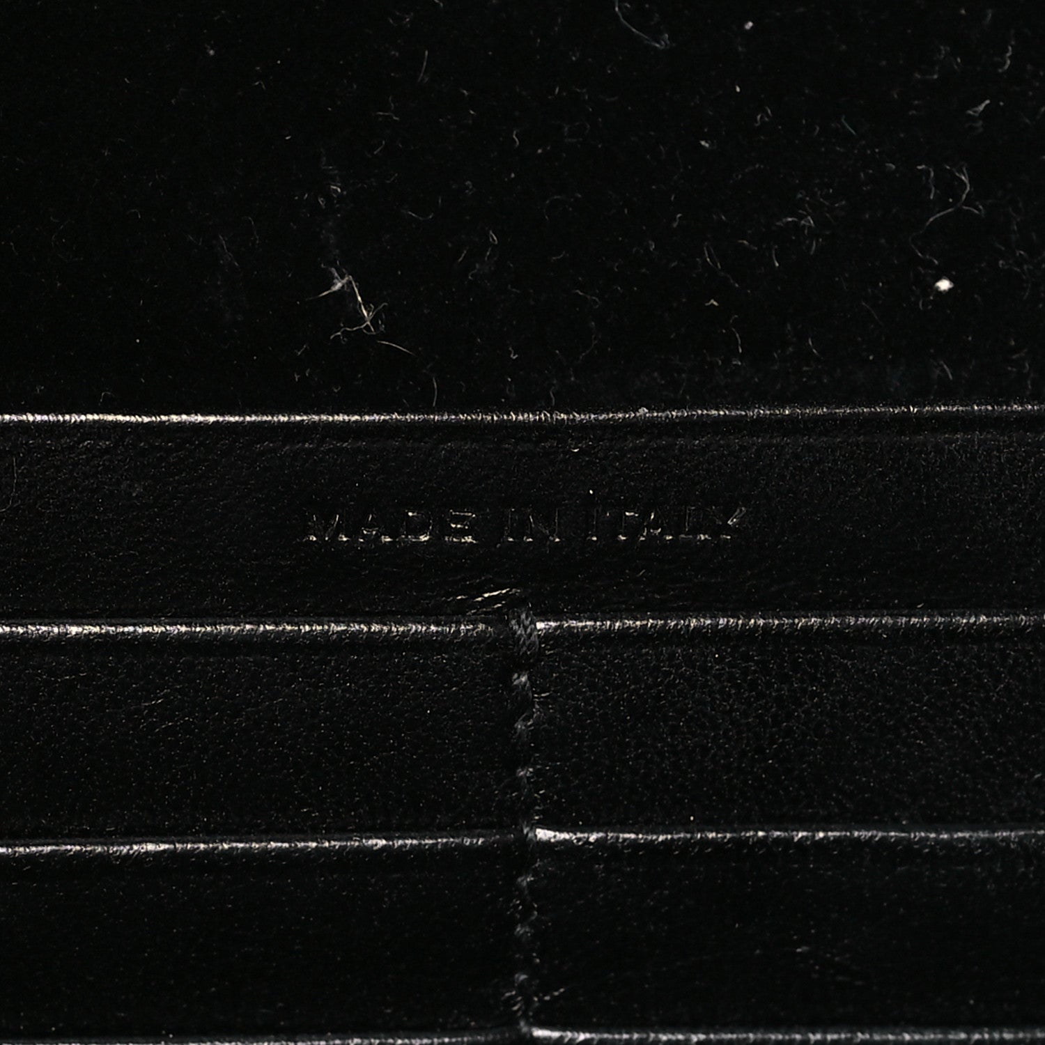 Saint Laurent Suede Embroidered Birds Monogram Chain Wallet Black 7 of 9