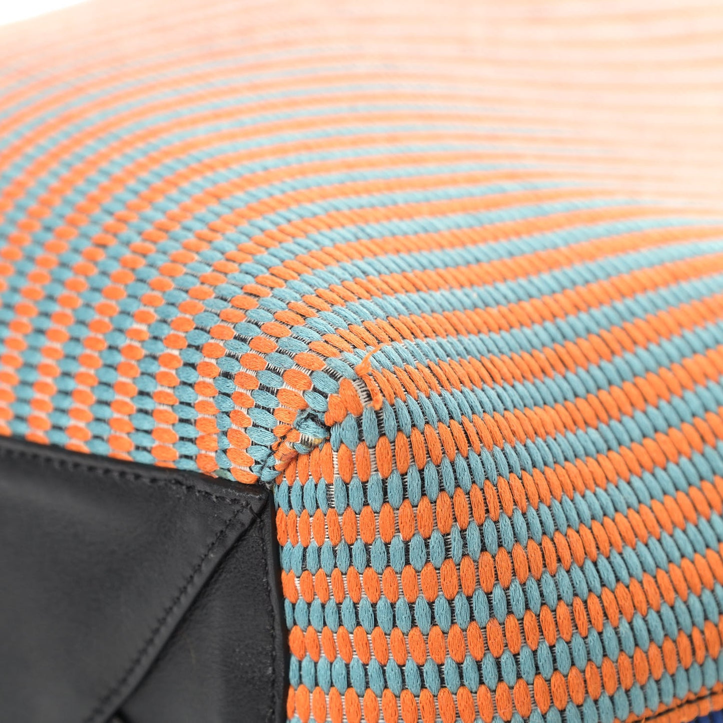 Woven Canvas Twisted Cabas Multicolor