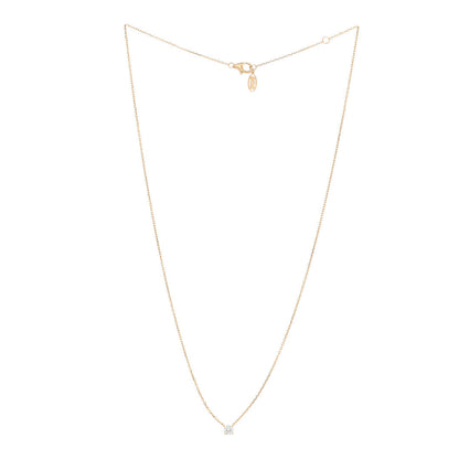 Cartier 18K Yellow Gold Diamond .29ct 1895 Solitaire Pendant Necklace 3 of 6