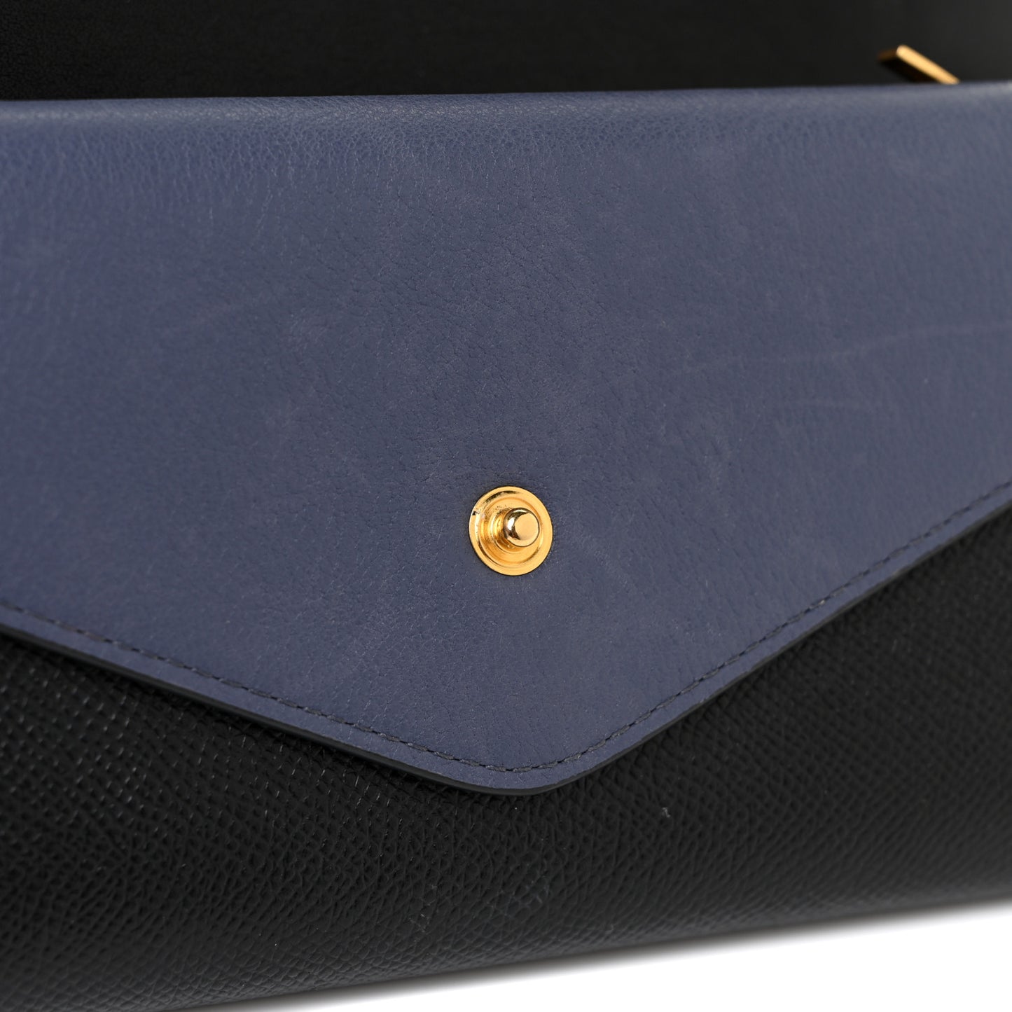 Grained Calfskin Multiflap Chain Wallet Black