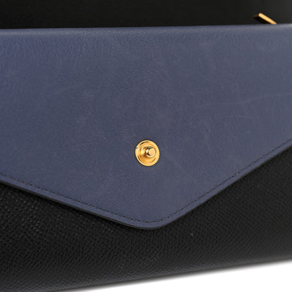 Mulberry Grained Calfskin Multiflap Chain Wallet Black 12 of 13