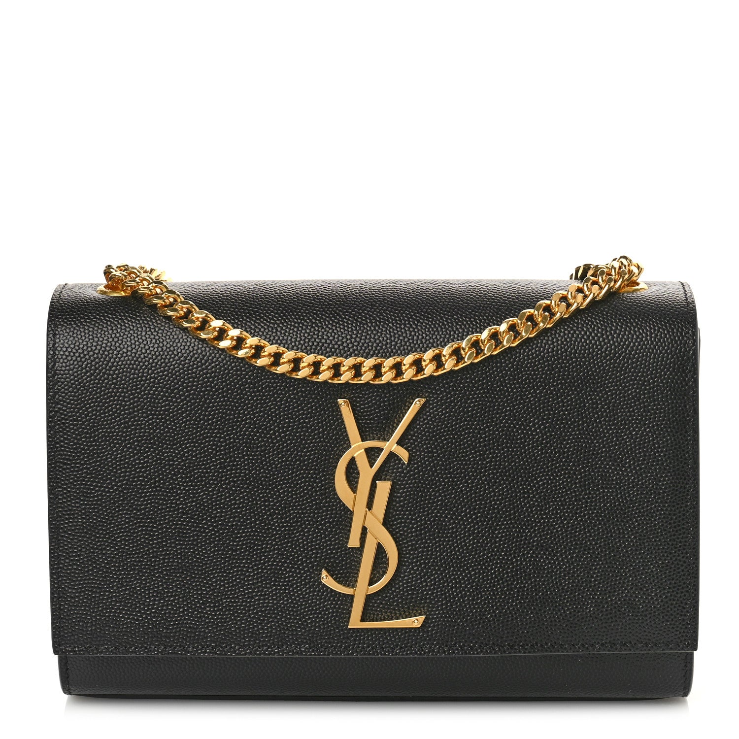 Saint Laurent Grain De Poudre Small Monogram Kate Satchel Black 1 of 8