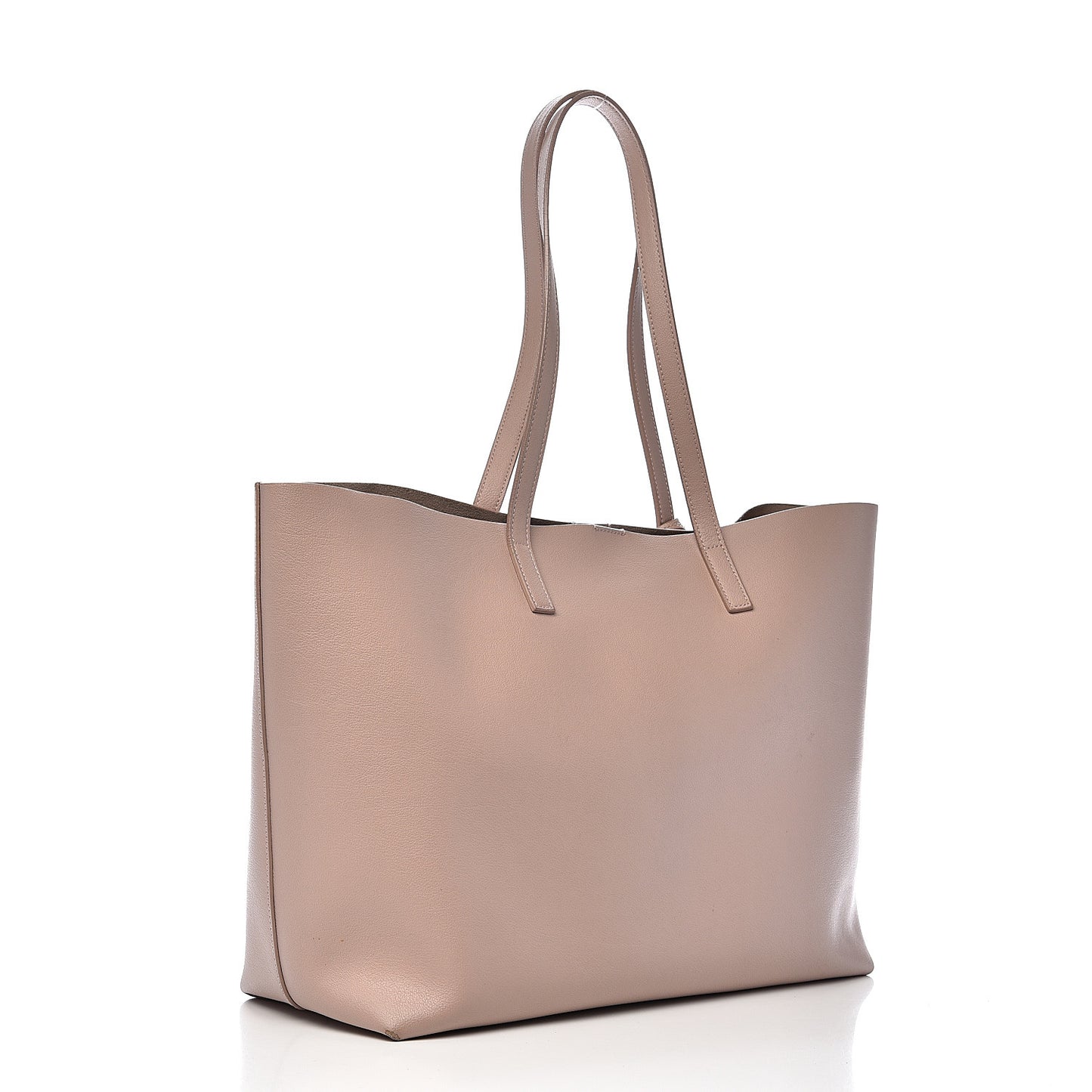 Calfskin Large Shopping Tote Nude Powder