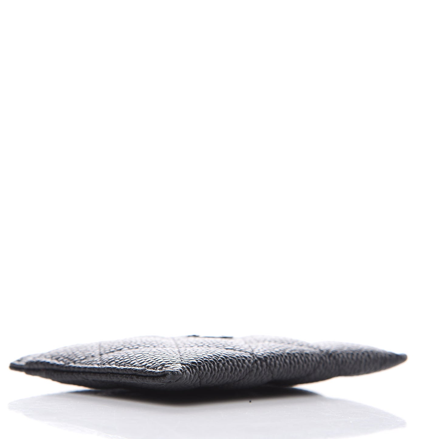 Caviar Quilted Card Holder Black
