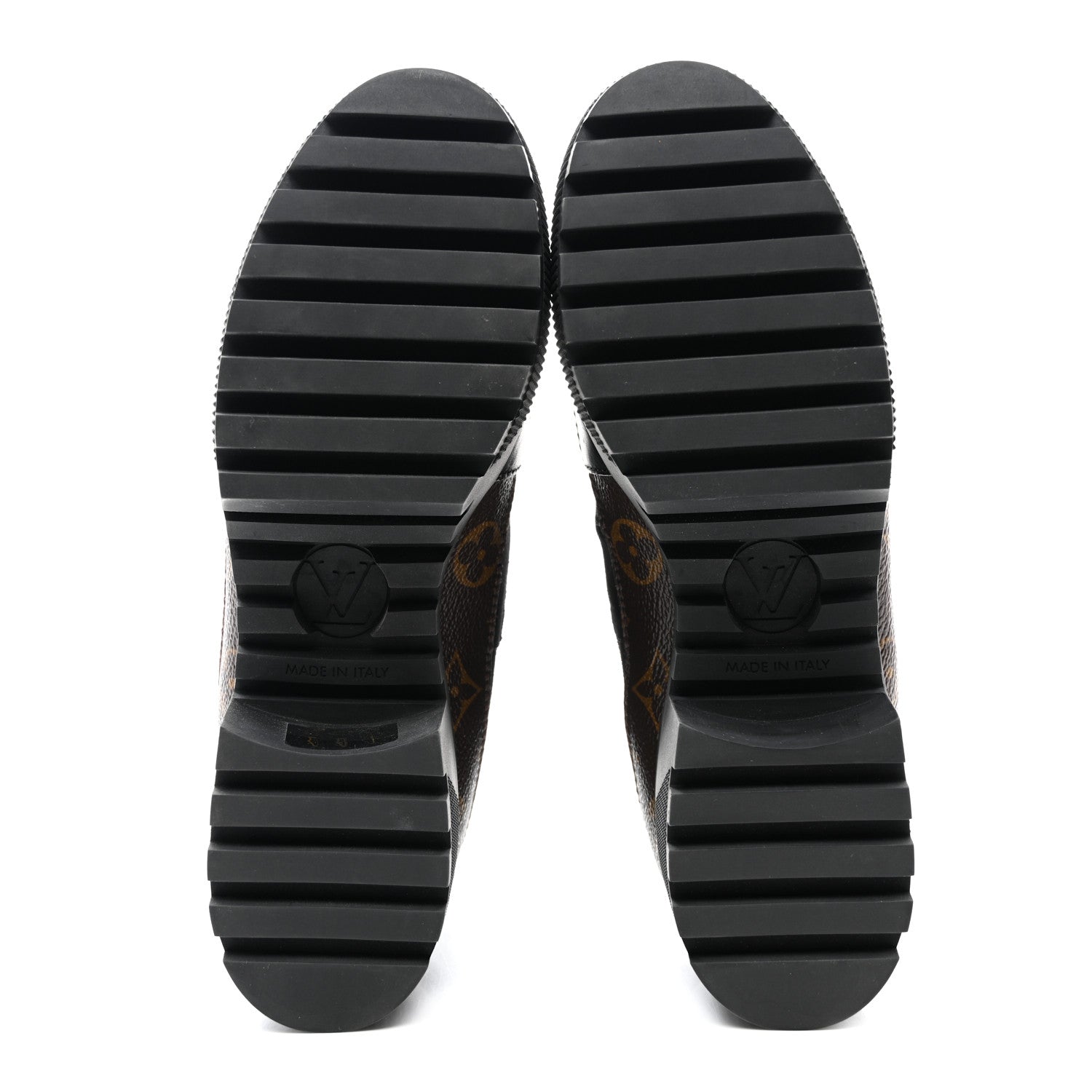 Louis Vuitton Suede Calfskin Monogram Laureate Platform Desert Boots 38 Black 5 of 9