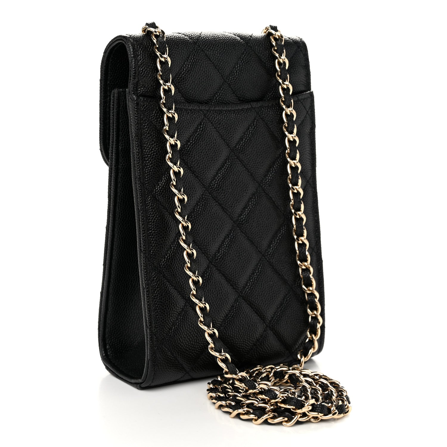 Chanel Caviar Quilted Classic Phone Holder Black 3 of 12