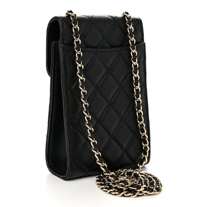 Chanel Caviar Quilted Classic Phone Holder Black 3 of 12
