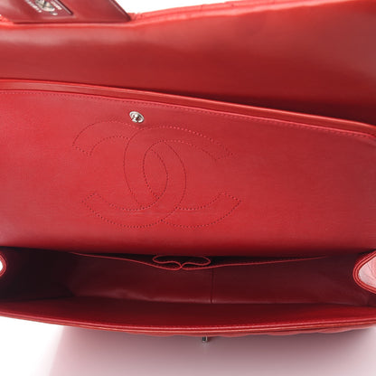 Chanel Lambskin Quilted Maxi Double Flap Red 6 of 11