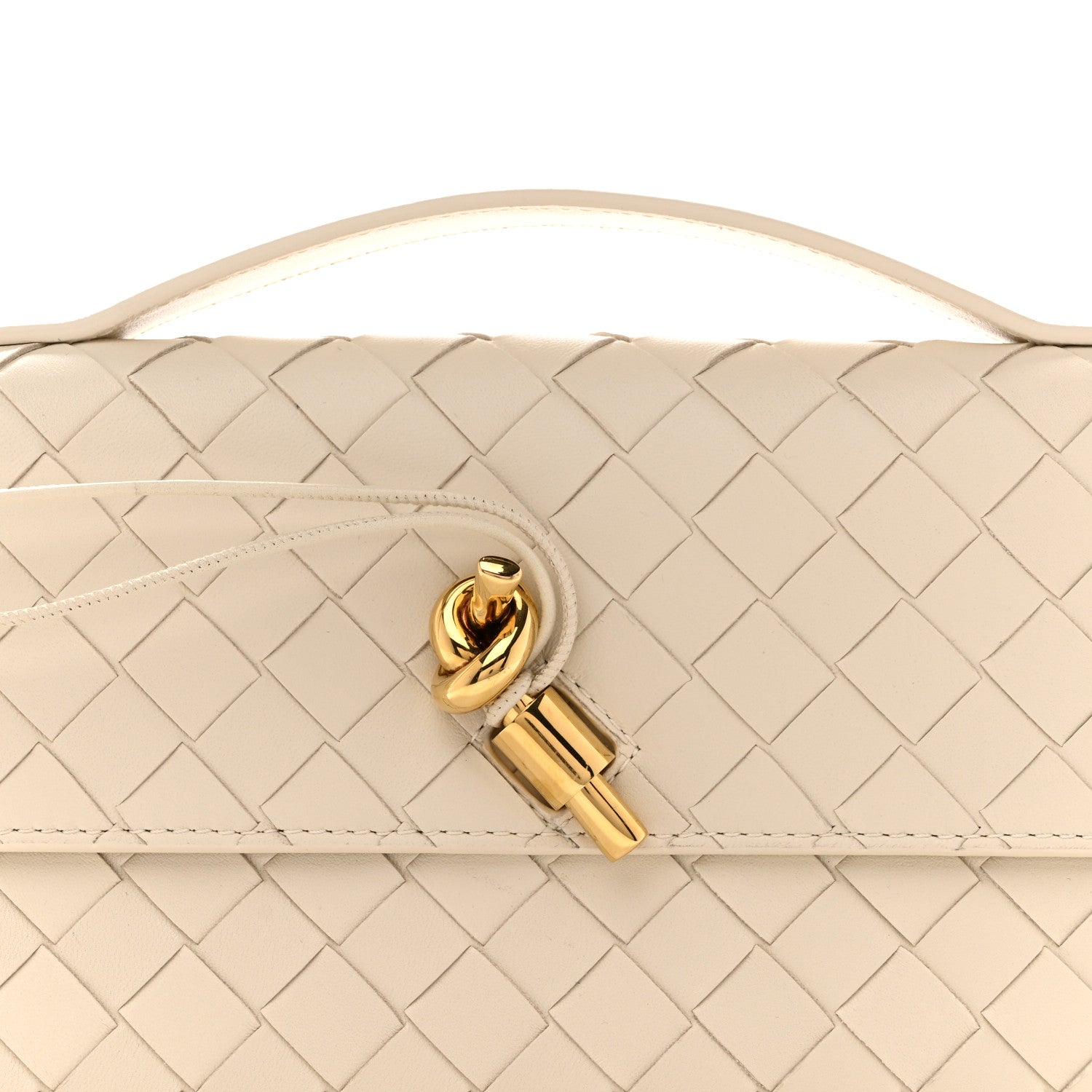 Bottega Veneta Nappa Intrecciato Long Andiamo Top Handle Clutch Sea Salt 8 of 10