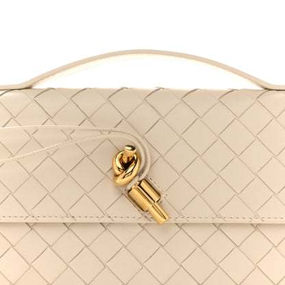 Bottega Veneta Nappa Intrecciato Long Andiamo Top Handle Clutch Sea Salt 8 of 10