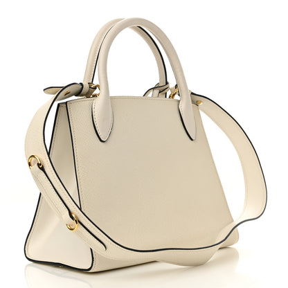 Prada Saffiano Cuir Calfskin Small Monochrome Top Handle Tote White 3 of 17