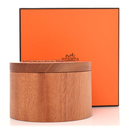 Hermes Mahogany Wood Ex-Libris Twilly Box Naturel 10 of 10