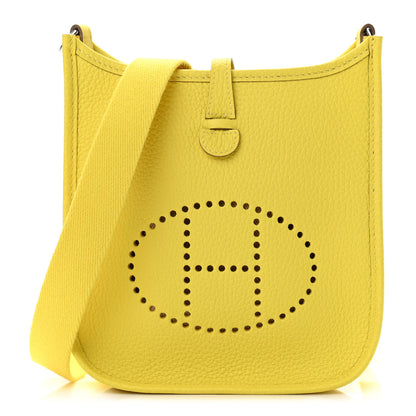 Hermes Taurillon Clemence Evelyne TPM Lime 1 of 10
