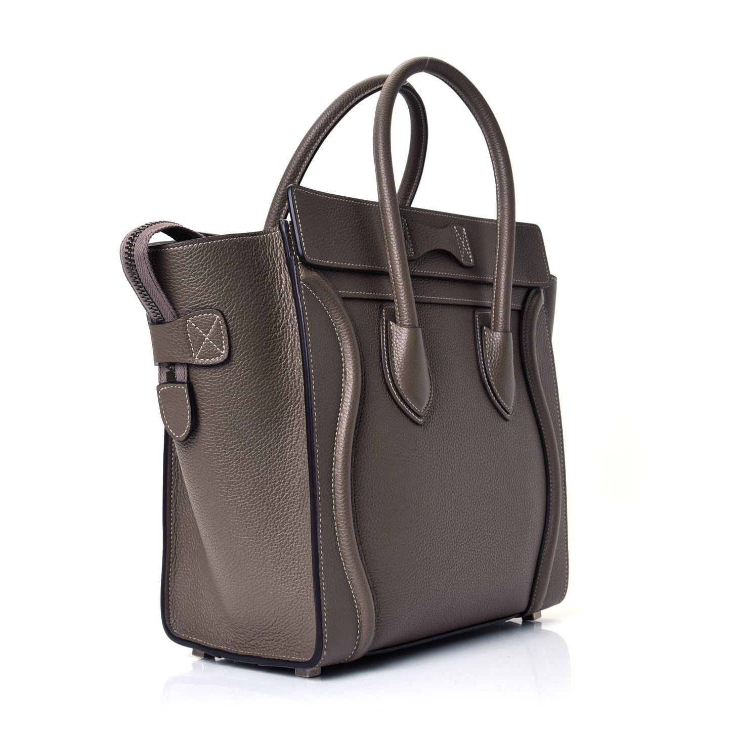 Drummed Calfskin Micro Luggage Souris