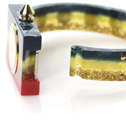 Gucci Stainless Steel Plexiglass Mother of Pearl 24mm Rainbow Quartz Watch 6 of 7