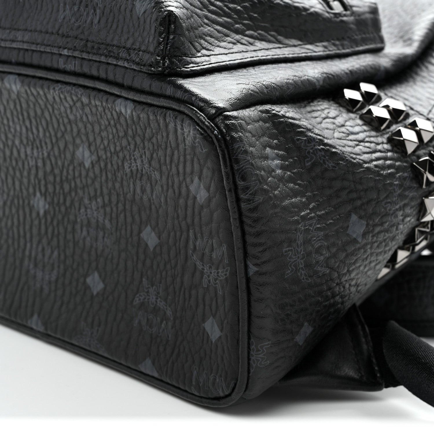MCM Visetos Small Side Stud Stark Backpack Black 10 of 10
